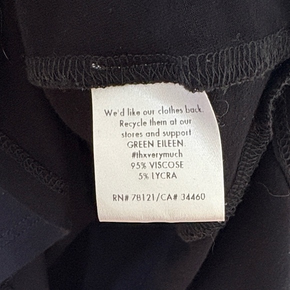 Eileen Fisher Black Asymmetrical Stretch Jersey tank , size : XS - Picture 7 of 7